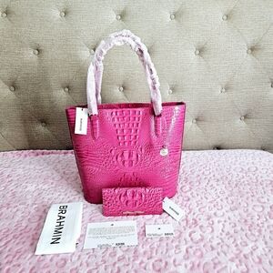 NWT Brahmin PARADISE PINK Ezra w/Ady Wallet